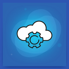 CLOUD MANAGEMENT LINE ICON