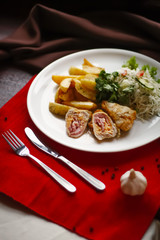 Food in a countryside cafe 