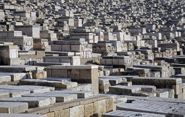 The Jewish cemetery on the Mount of Olives, in Jerusalem