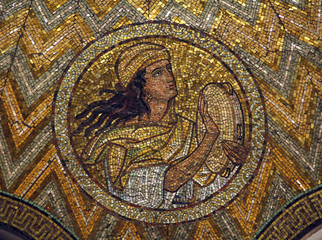 Adam, mosaic, Jerusalem-The Church of Hagia Maria Zion-The Dormition Church