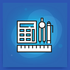 SCHOOL EQUIPMENT LINE ICON