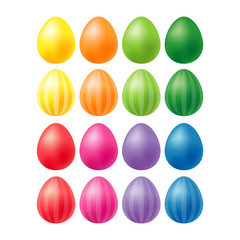 Colorful Easter Eggs. Realistic illustration. Happy Easter! Holiday background. Can be used for wallpaper, textile, invitation card, wrapping, web page background.