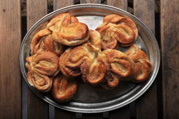 Buns on metal tray