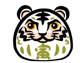だるま　トラ　白