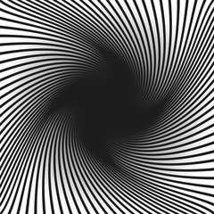 Spiral Striped Abstract Tunnel Background. Vector Illustration