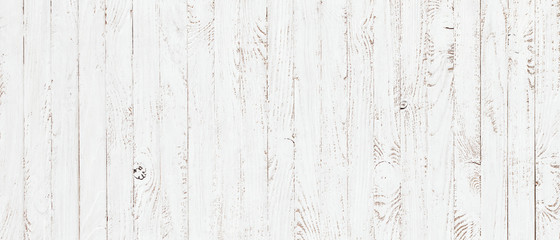 Obraz premium white wood texture background, top view wooden plank panel