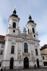 Fototapeta na wymiar Mariahilf church in Graz, Styria, Austria 