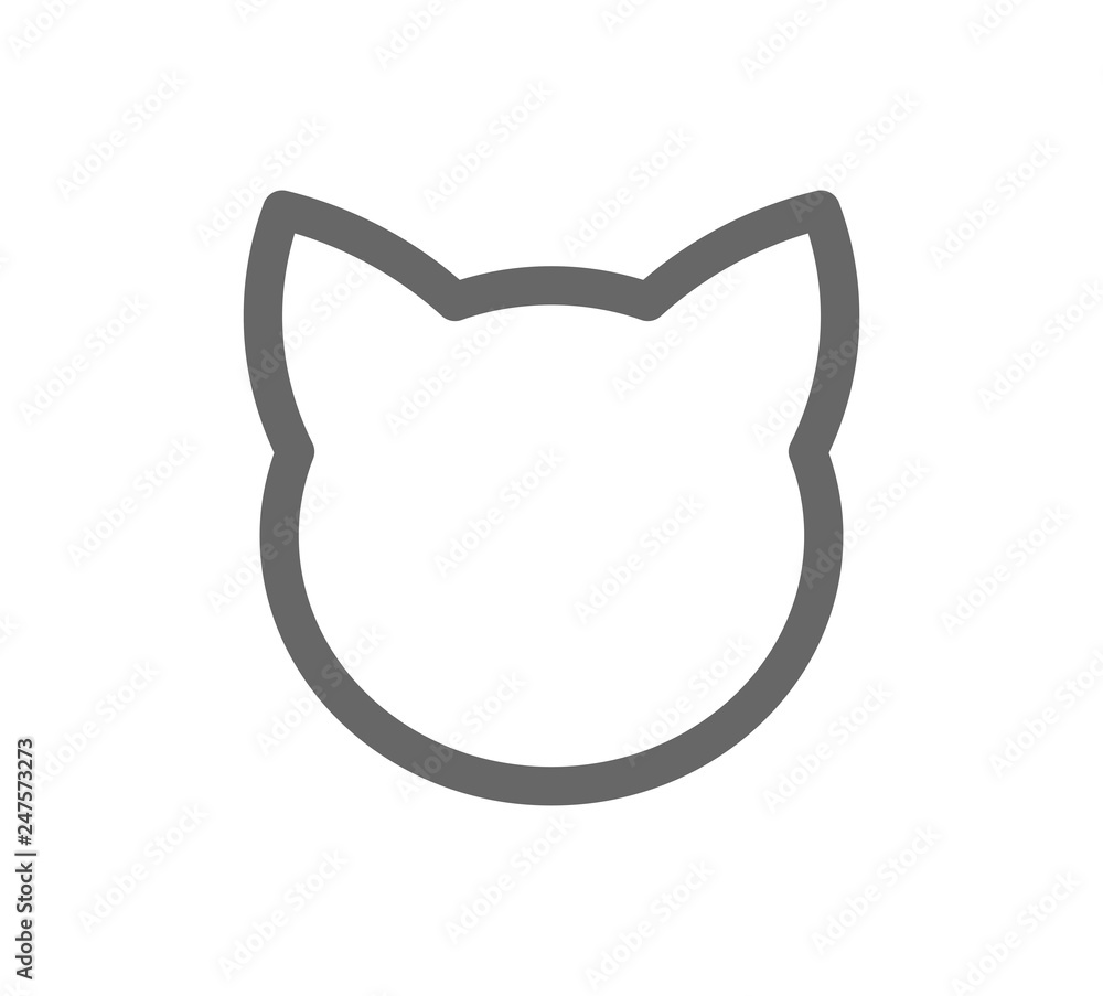 Canvas Prints cat head shape line icon.