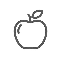 Fotobehang Apple line icon. © Studio Barcelona