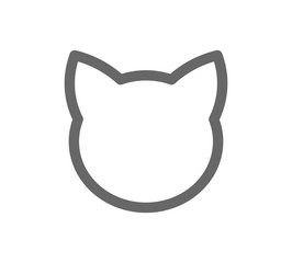 Cat head shape line icon.