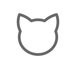 Cat head shape line icon.