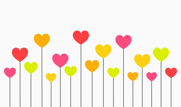Colorful hearts baloons.