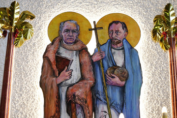 St. James and St. Philip on tha altar of the church of Saint Blaise in Zagreb, Croatia 
