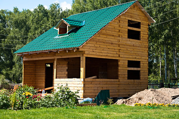 wooden house log