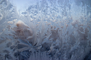 patterns on frosty glass