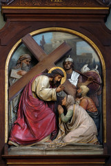 8th Stations of the Cross,Jesus meets the daughters of Jerusalem, Basilica of the Sacred Heart of...