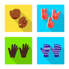 Fototapeta premium Vector design of own and textile symbol. Set of own and safety stock symbol for web.