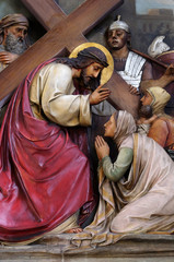 8th Stations of the Cross,Jesus meets the daughters of Jerusalem, Basilica of the Sacred Heart of...