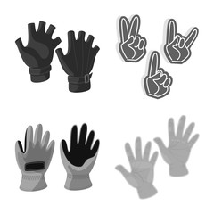 Vector design of property and distinctive symbol. Collection of property and textile stock vector illustration.