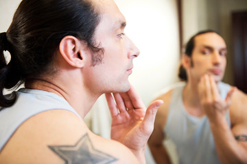 Man care of his skin