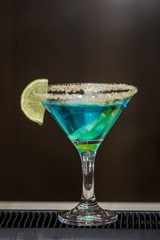 cocktail with lemon and sugar