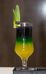 cocktail with lemon and grape