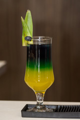 cocktail with lemon and grape