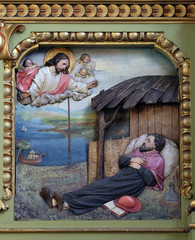 Saint Francis Xavier, altarpiece in the Basilica of the Sacred Heart of Jesus in Zagreb, Croatia 