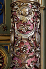 Altar decoration in the Basilica of the Sacred Heart of Jesus in Zagreb, Croatia