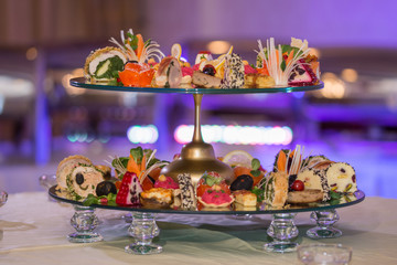 Appetizers,luxury dish tray