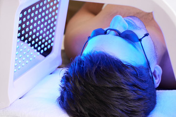 Tanning session for face