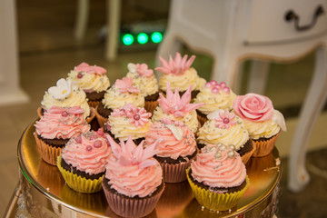 Cupcake with whipped cream