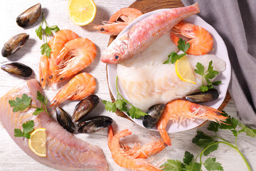 selection of raw fish