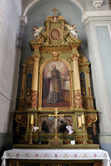 Fototapeta na wymiar Saint Ignatius of Loyola, altar in the Basilica of the Sacred Heart of Jesus in Zagreb, Croatia 