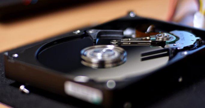 Open hard disk drive