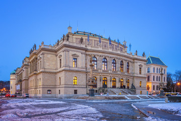 Fototapeta na wymiar Rudolfinum (Dvorak) Concert Hall in Prague, Czech Republic