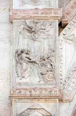 The Pool of Bethesda, panel by Teodosio Rossi on the left door of San Petronio Basilica in Bologna, Italy