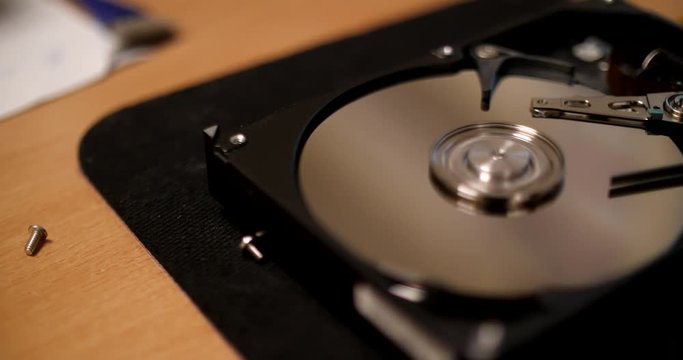 Open hard disk drive