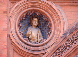 Saint Peter, Medieval palace of the merchandise or loggia of the merchants in Bologna, Italy