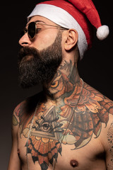 babbo natale tatuato