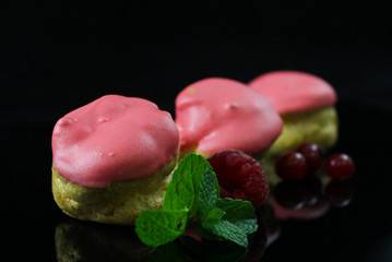 perfect profiteroles with pink glaze