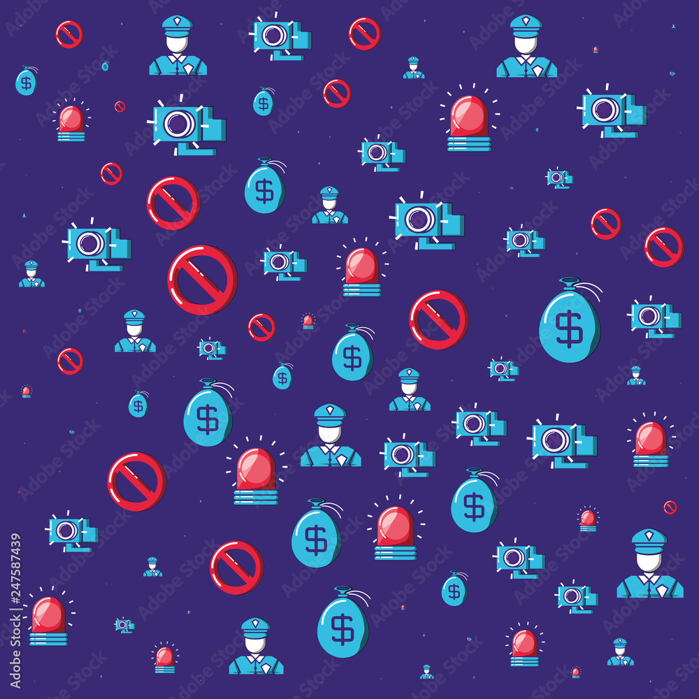 Poster cyber security pattern background