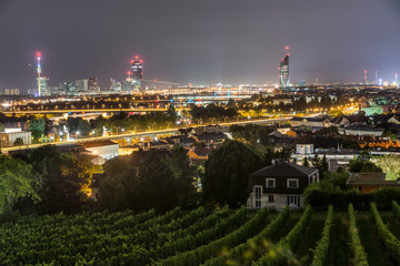 night view of vienna