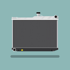Fototapeta premium Car radiator icon vector flat design.