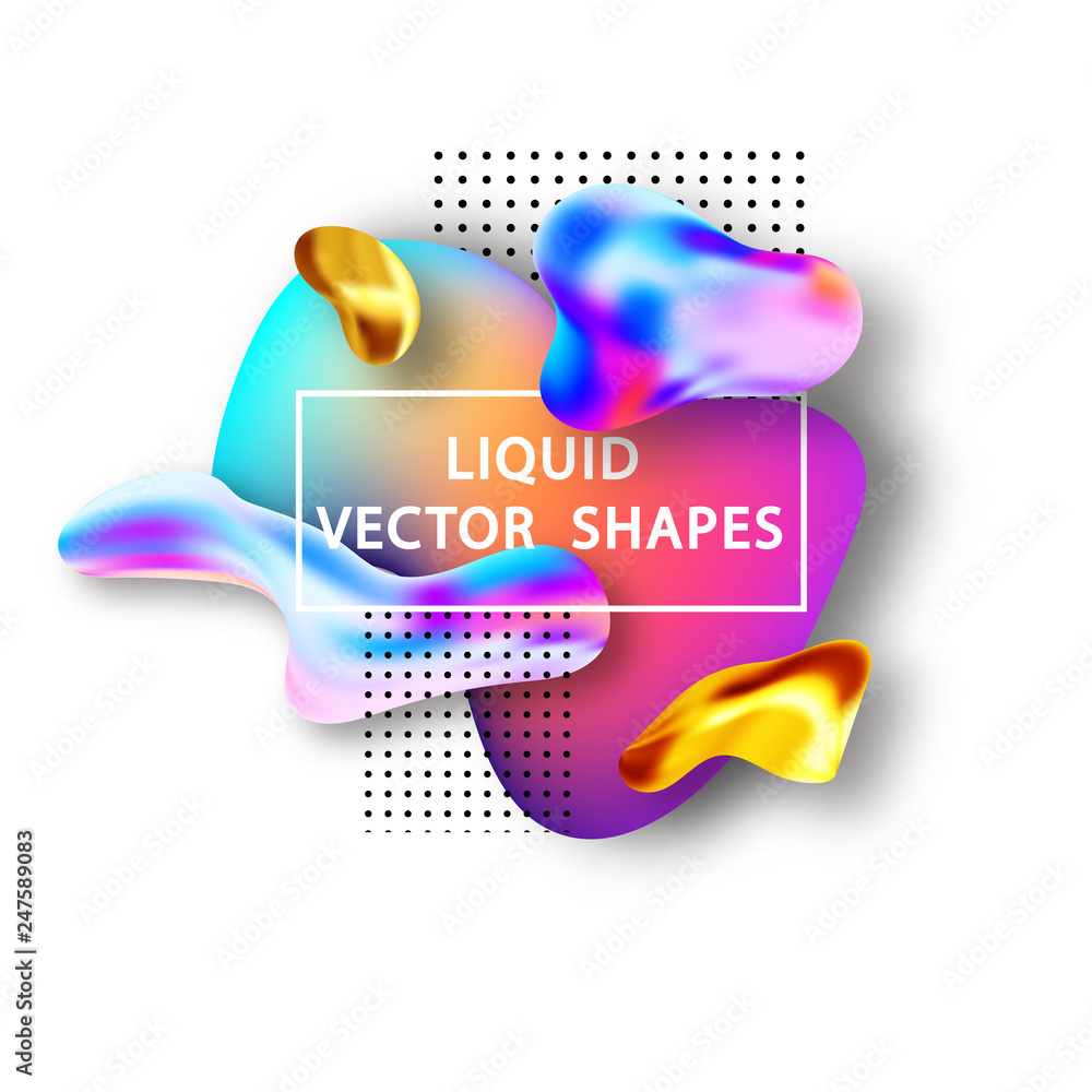Poster fluid shape layout isolated template set. template for the design of a logo, flyer or presentation. 