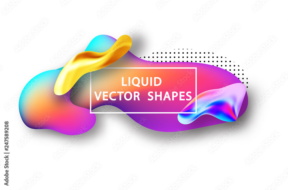 Poster fluid shape layout isolated template set. template for the design of a logo, flyer or presentation. 