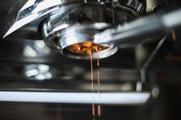 Making of coffee extraction from a espresso machine