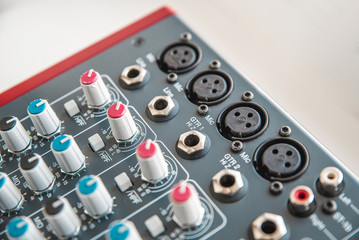 Photo of the analog audio mixer