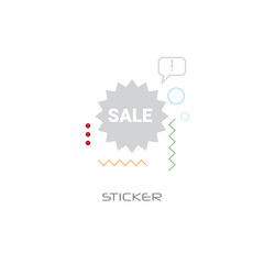Fototapeta premium Sale shopping tag sticker icon special offer