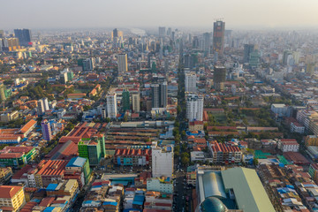 Landscape Phnompenh on January - landsmarks Cambodia - 31 Jan 2019
